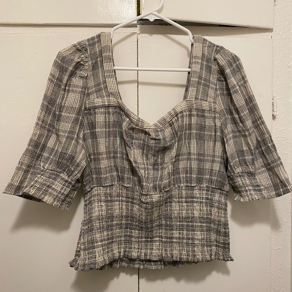 Plaid Cotton Top